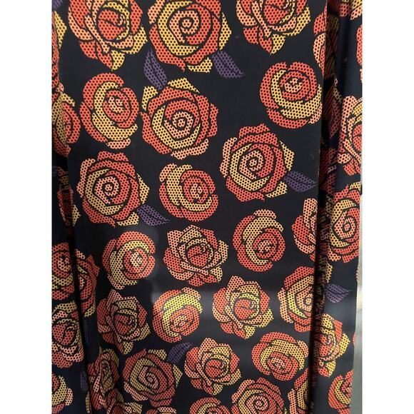 Lularoe Maxi Skirt Womens Extra Large Black Orange Floral Colorful Stretchy - Picture 5 of 7